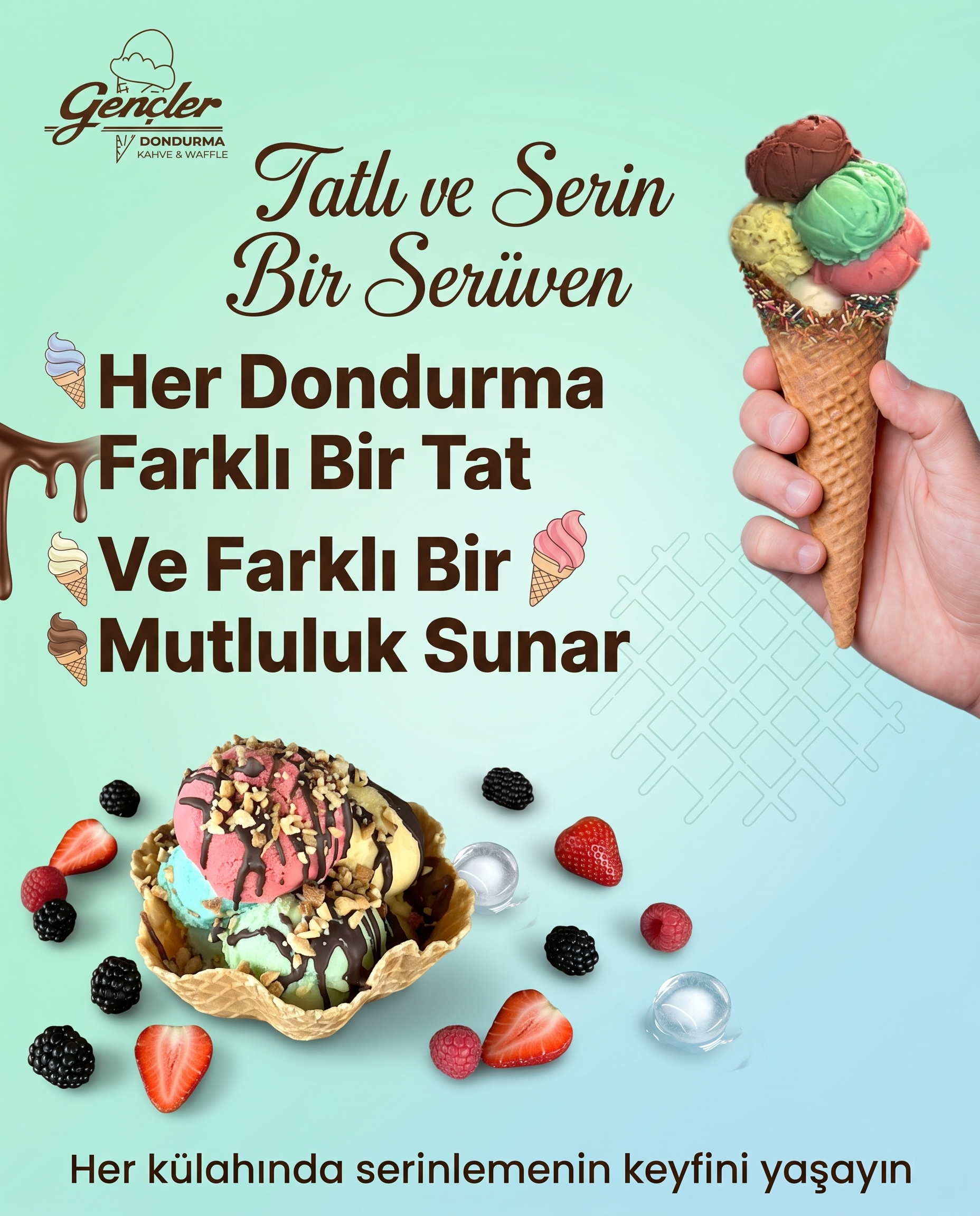 Gençler Dondurma sosyal medya içerik tasarımı — örnek 3