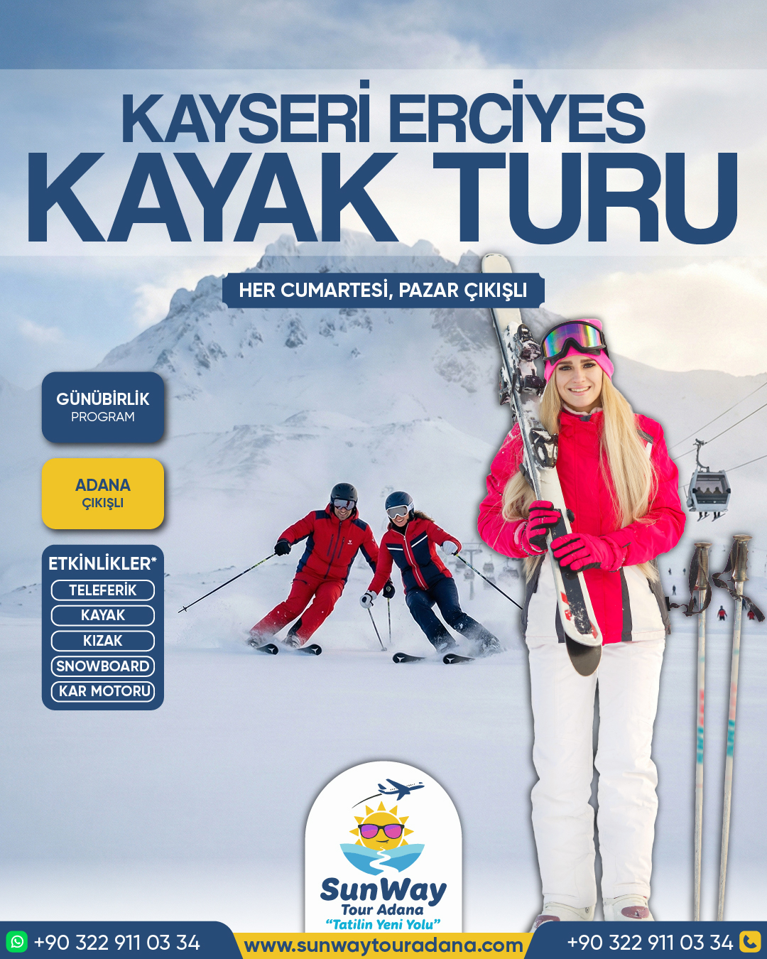 Sunway Tour Adana Kayseri turu sosyal medya içeriği